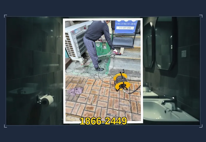 쌍문구동 외부 우수관 맨홀 슬러지 준설 현장 시공 사진