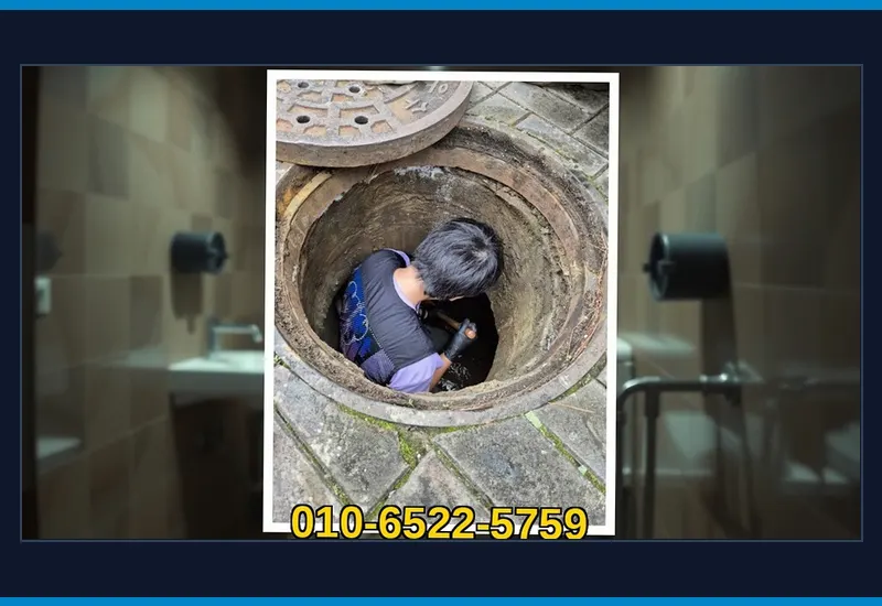 경기광주 능평동 아파트 공용 입상관 고압 세정 현장 시공 사진