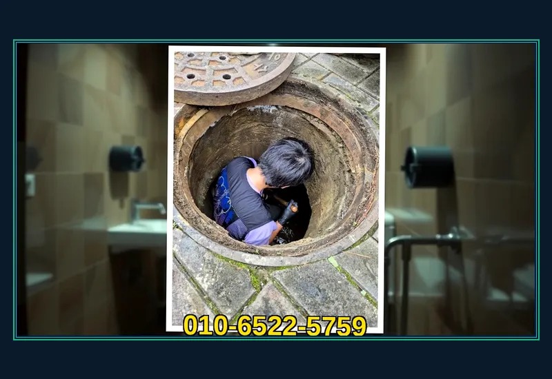인천 연수동 싱크대 하부 배관 유지방 분쇄 현장 시공 사진