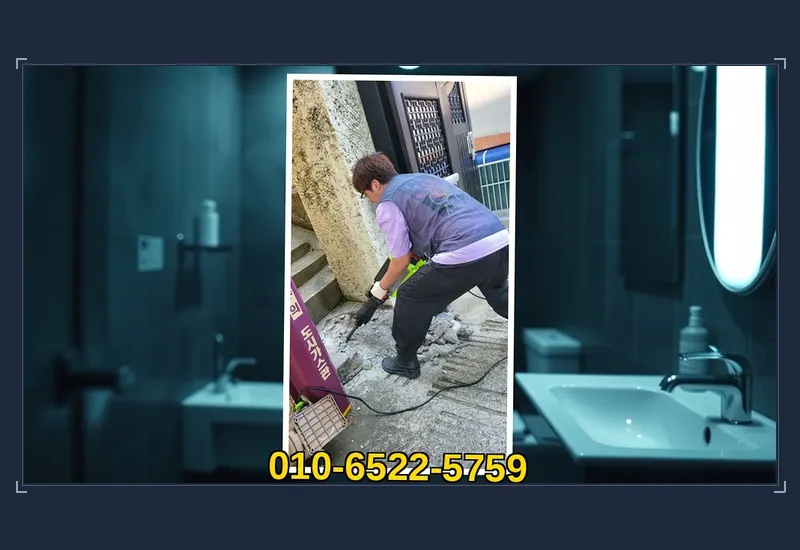 용인 중앙동 외부 우수관 맨홀 슬러지 준설 현장 시공 사진
