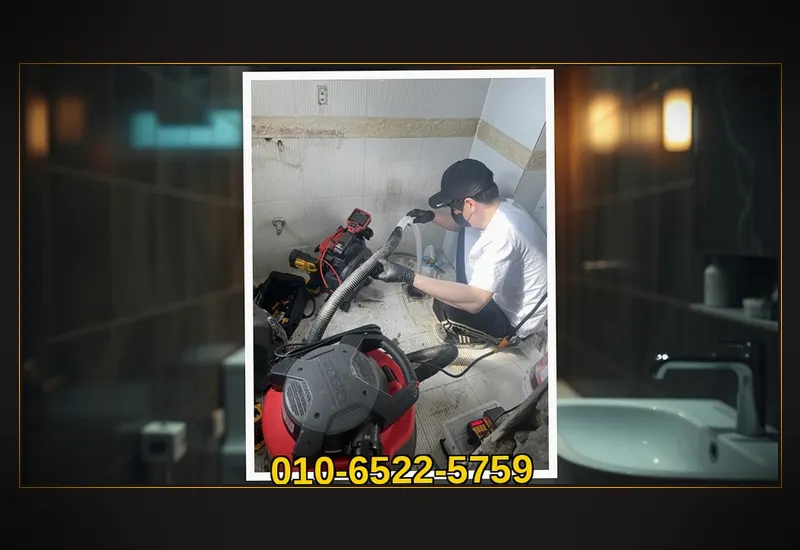 경기광주 쌍령동 아파트 공용 입상관 고압 세정 현장 시공 사진