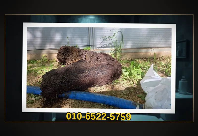 용인 중앙동 아파트 공용 입상관 고압 세정 현장 시공 사진
