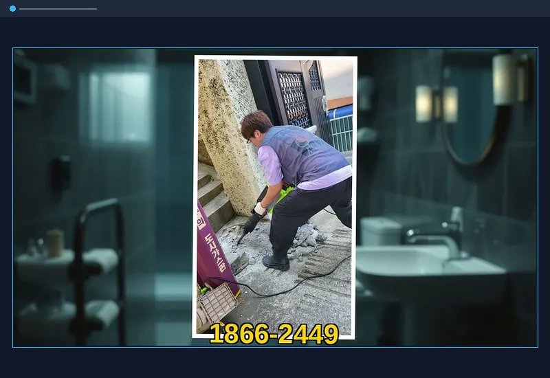 광명 하안동 욕실 바닥 유가 트랩 석회 통수 현장 시공 사진