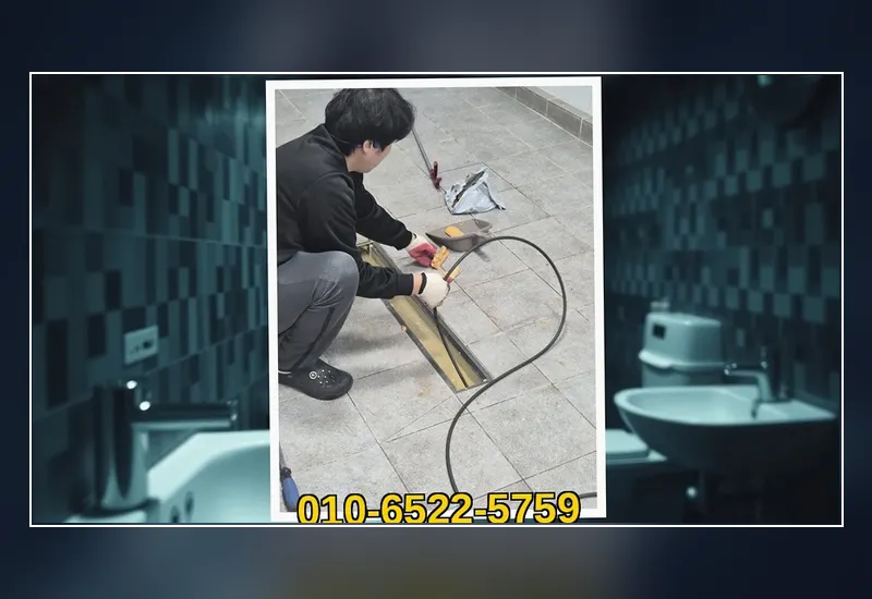 동대문 장안동 싱크대 하부 배관 유지방 분쇄 현장 시공 사진